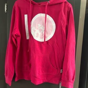 tentree Vibrant Pink Hoodie with White Logo